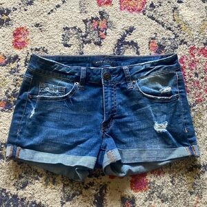 Aerprostale Blue Denim Jean Shorts Size 4 Highrise